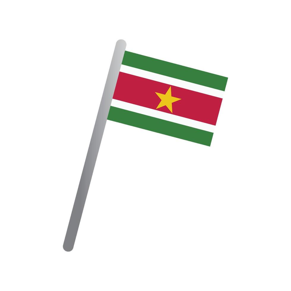 Surinam bandera icono vector