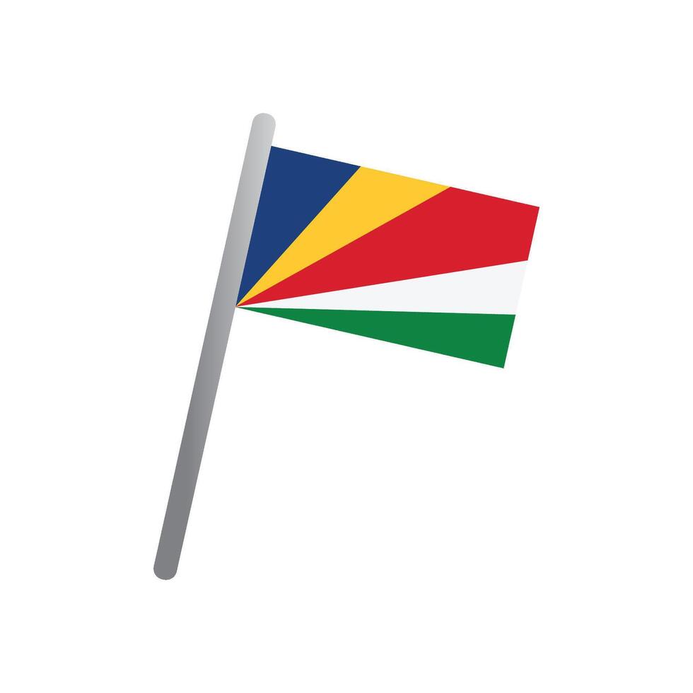 seychelles flag icon vector