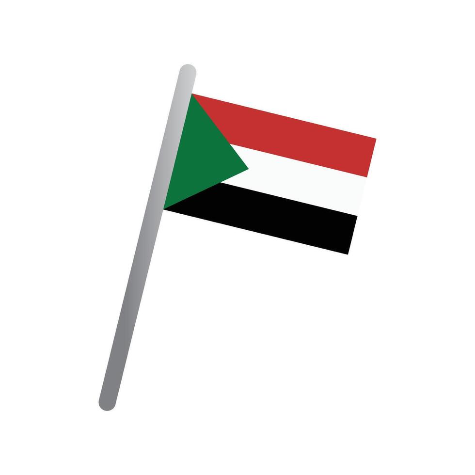 sudan flag icon vector