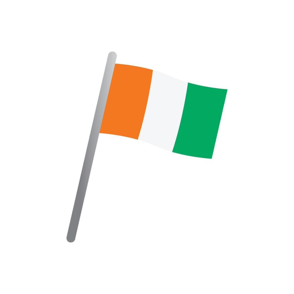 ivory coast flag icon vector