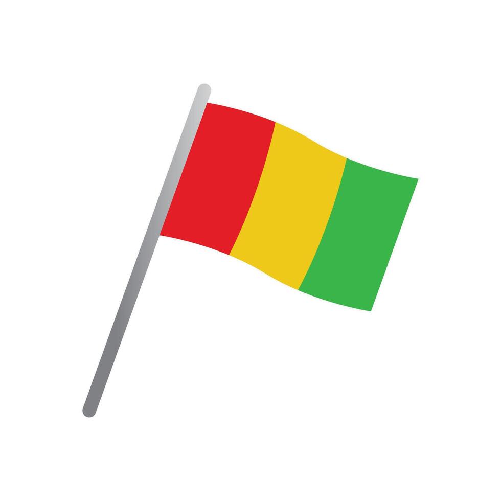 guinea flag icon vector