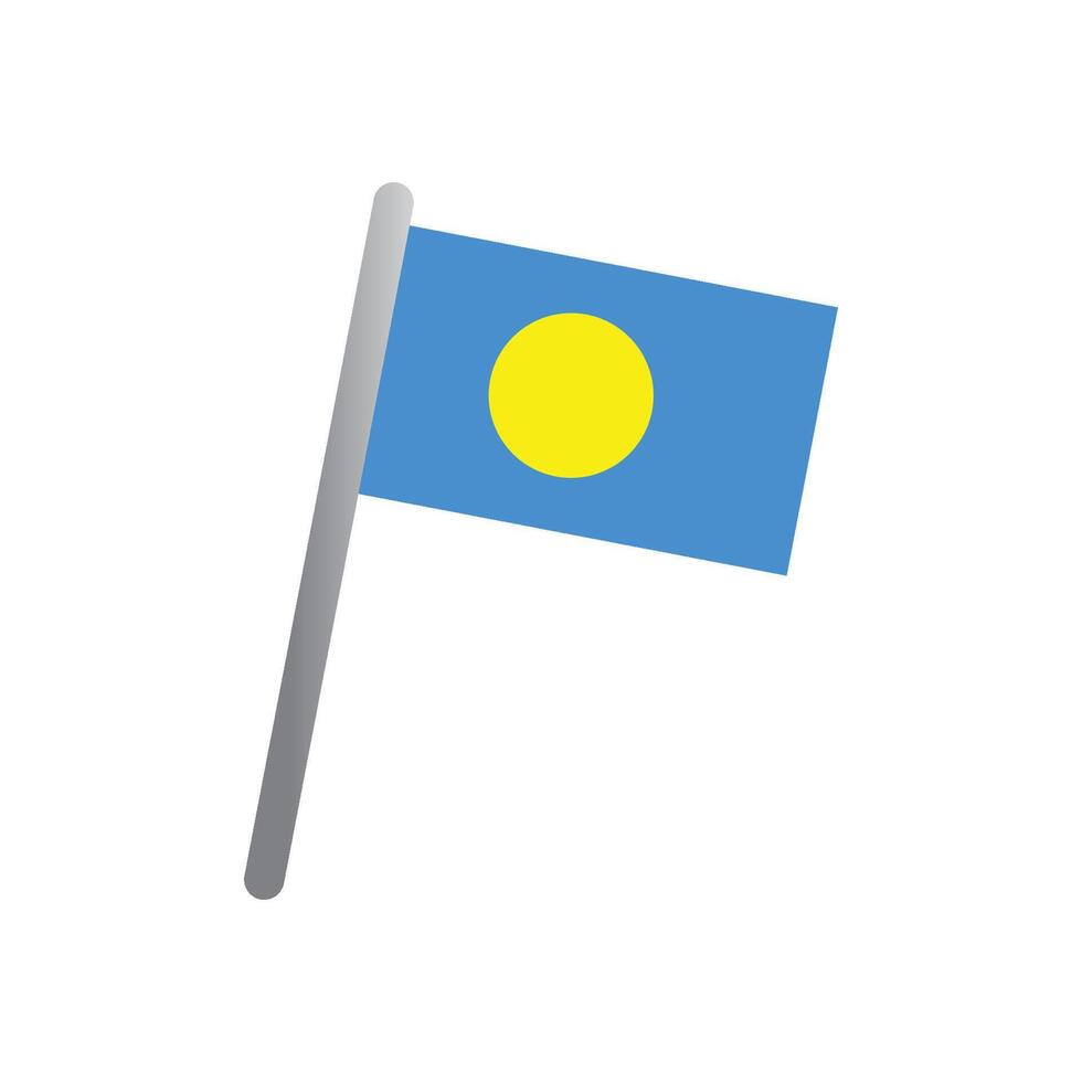 palau bandera icono vector