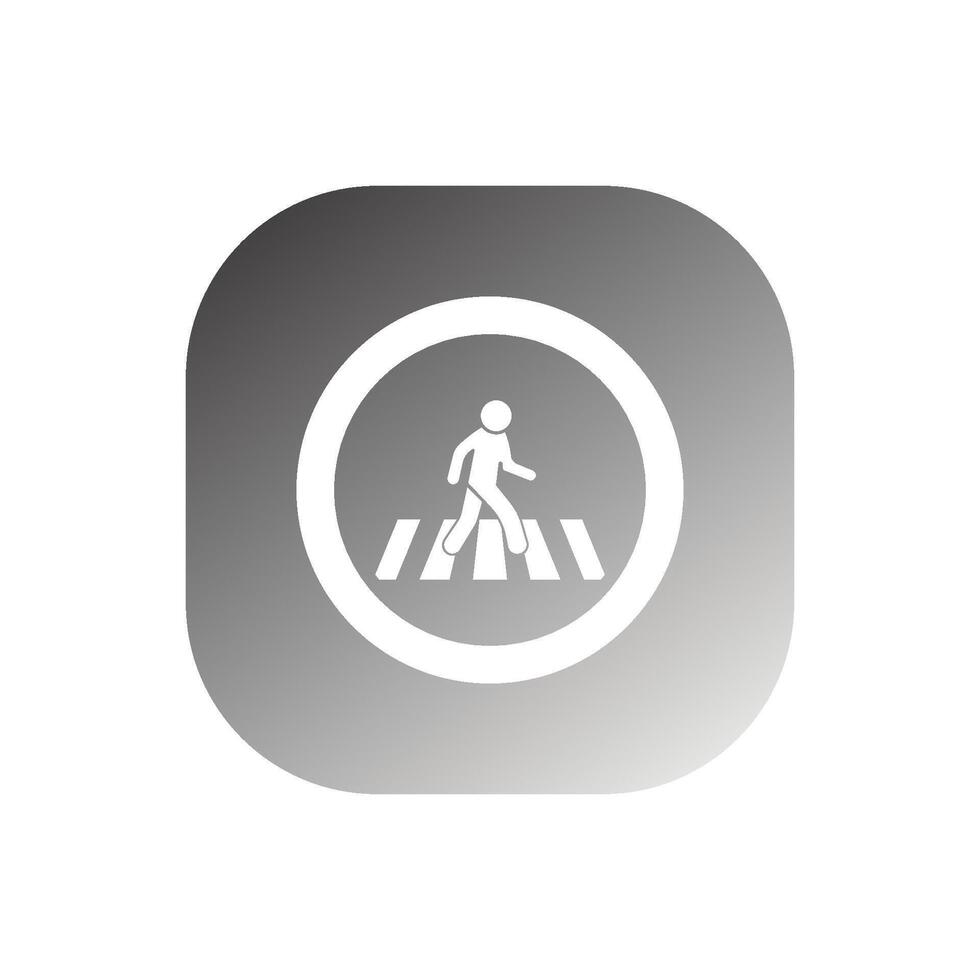 zebra crossing icon vector