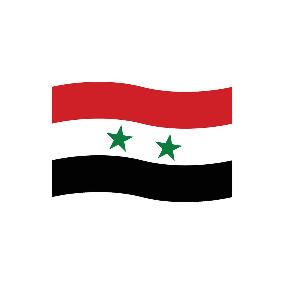 syria flag icon vector