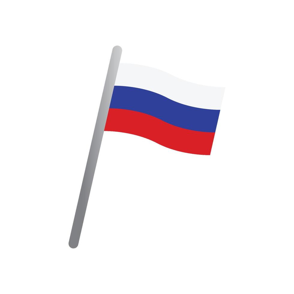 Rusia bandera icono vector