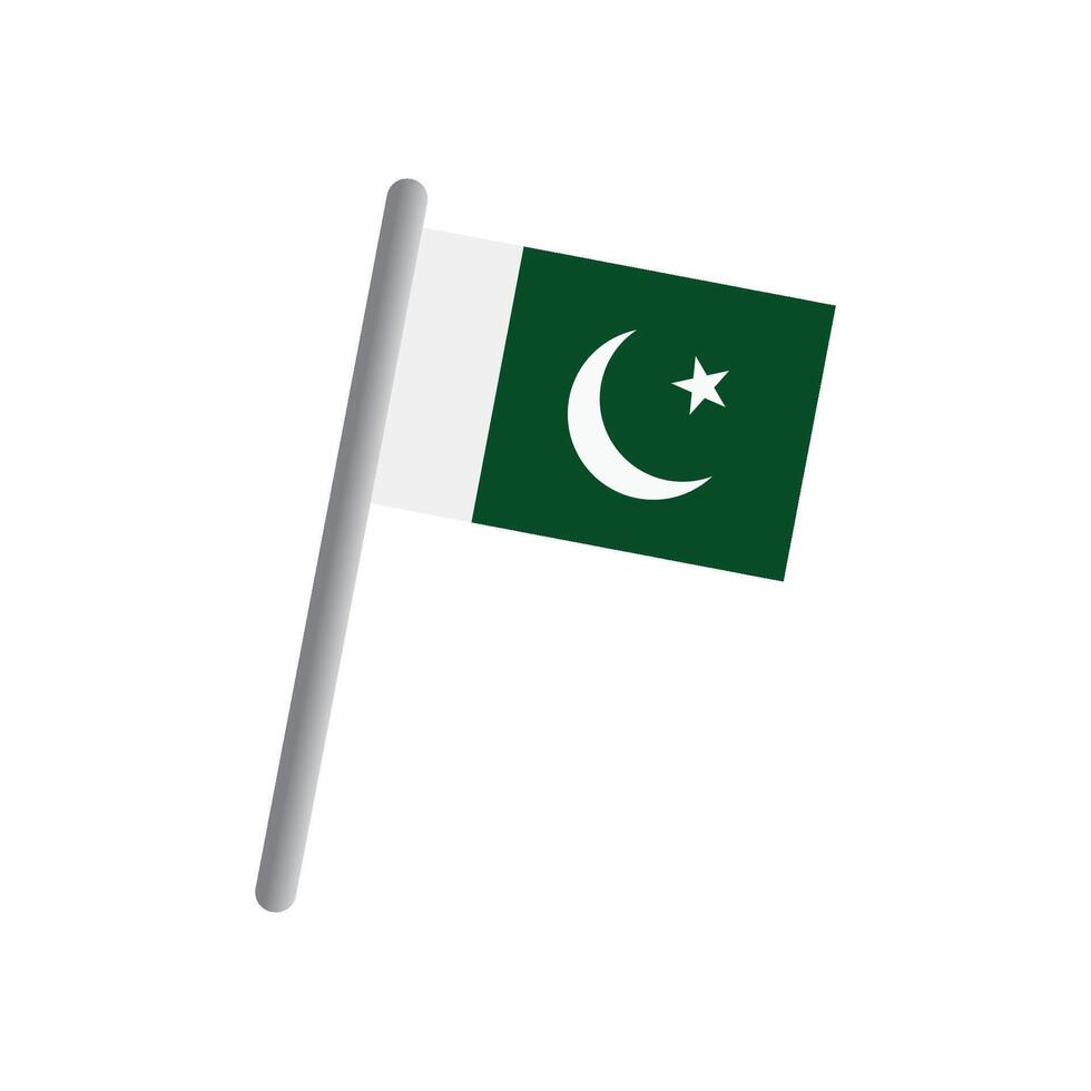 Pakistán bandera icono vector