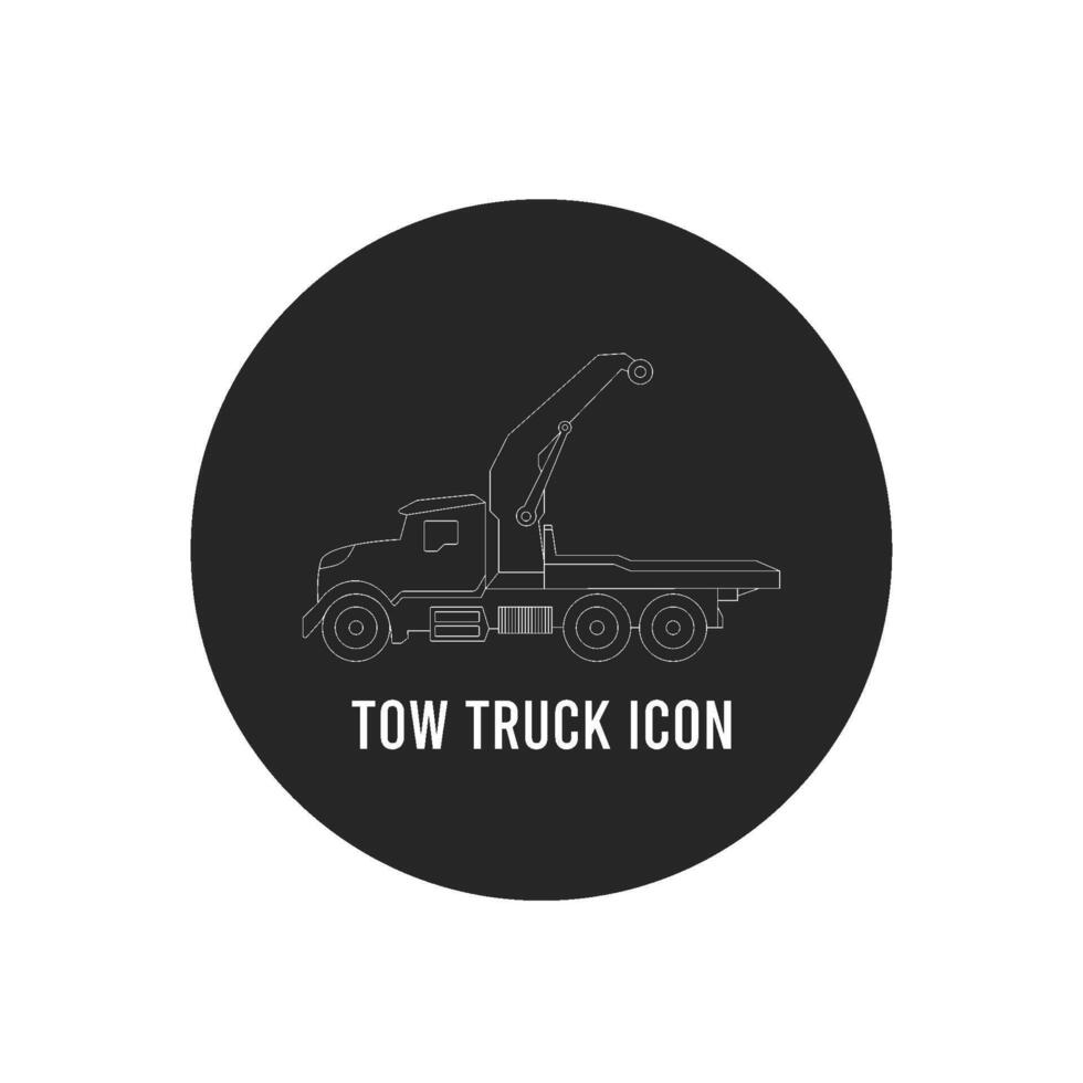 Tow truck icon vector