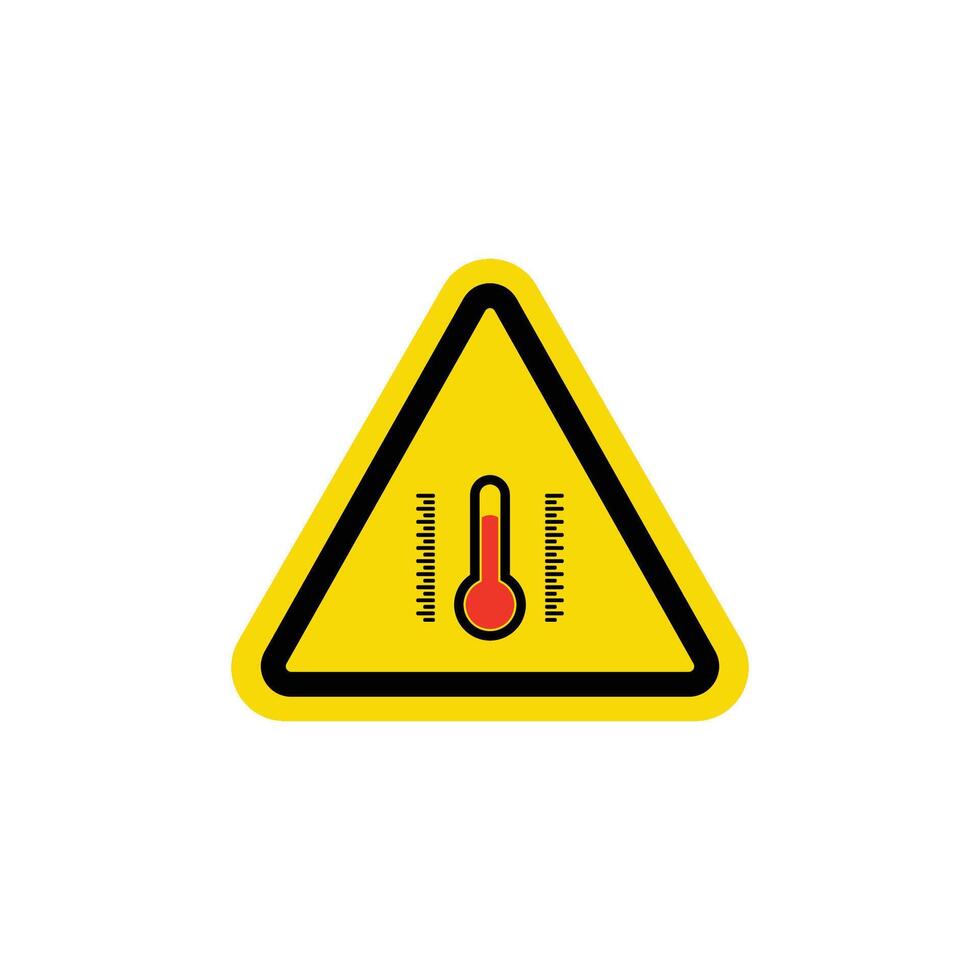 calor peligro icono vector