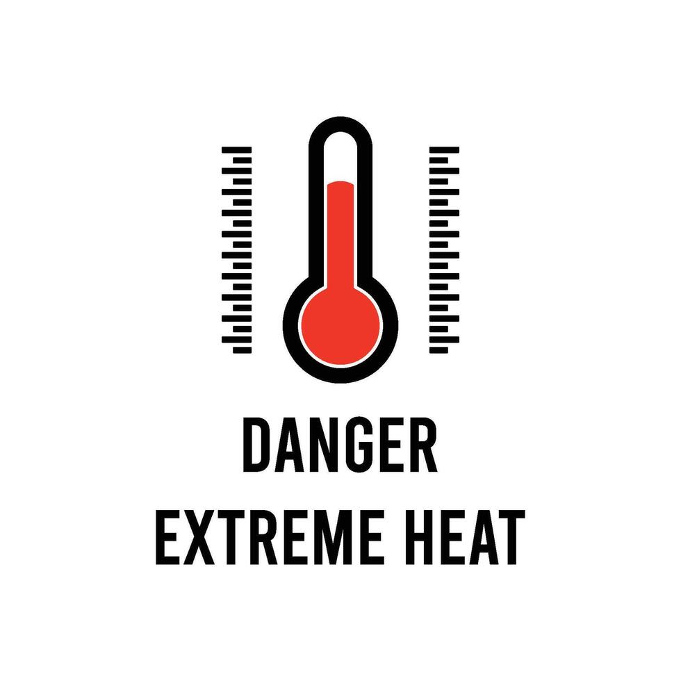 heat danger icon vector