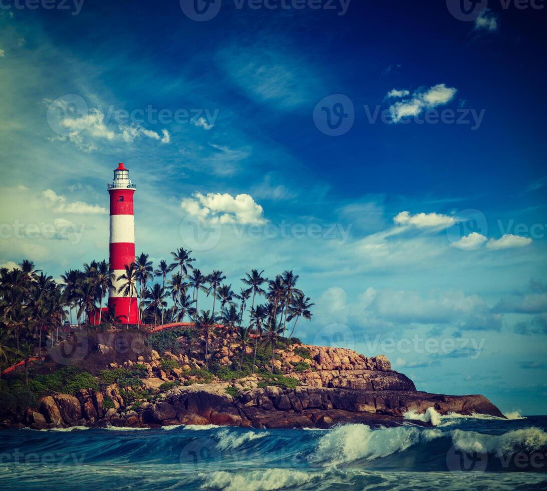 Kovalam Vizhinjam lighthouse. Kerala, India photo
