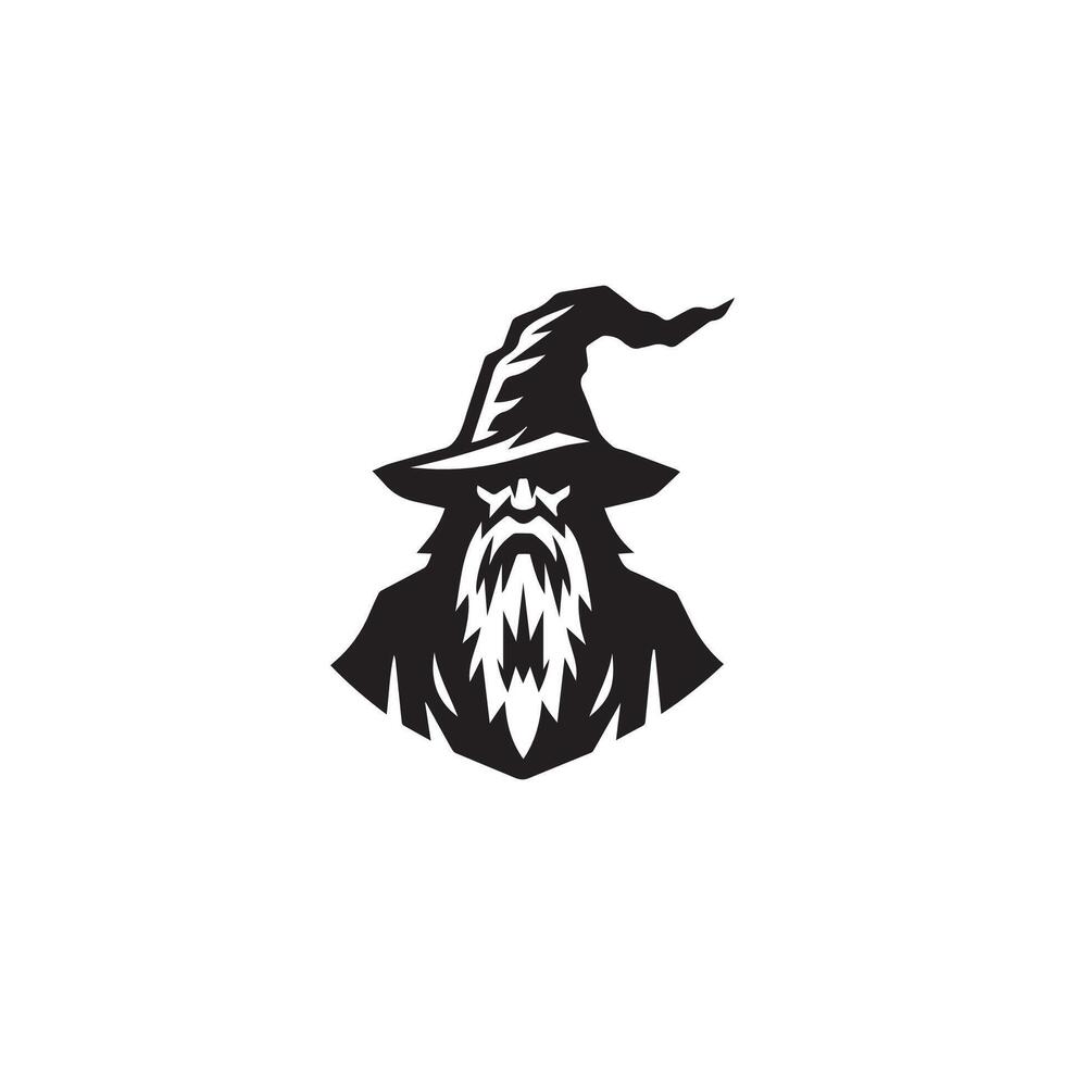 mago o bruja logo imágenes vector