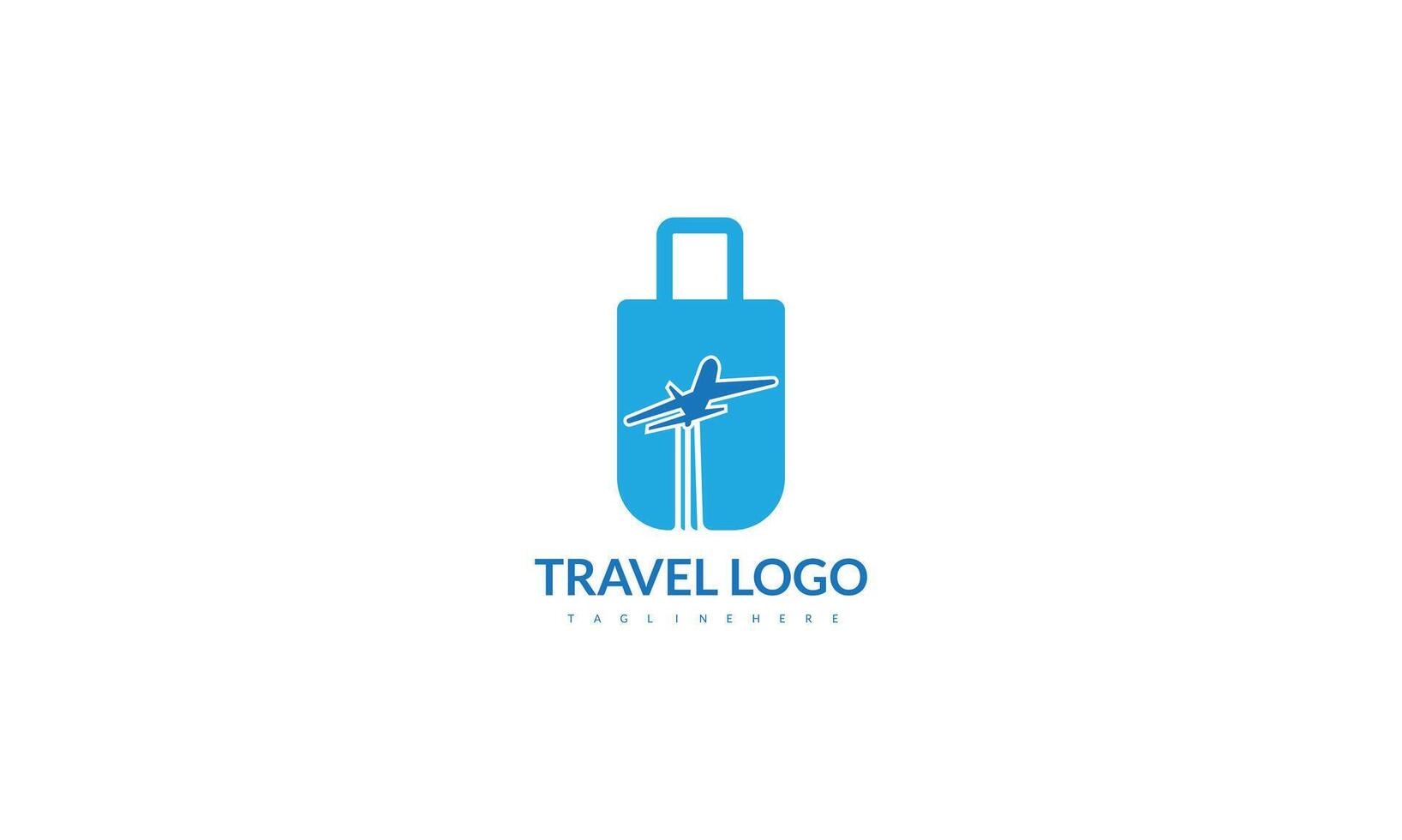 Vintage Retro Travel Bag Silhouette Icon Logo Design Vector