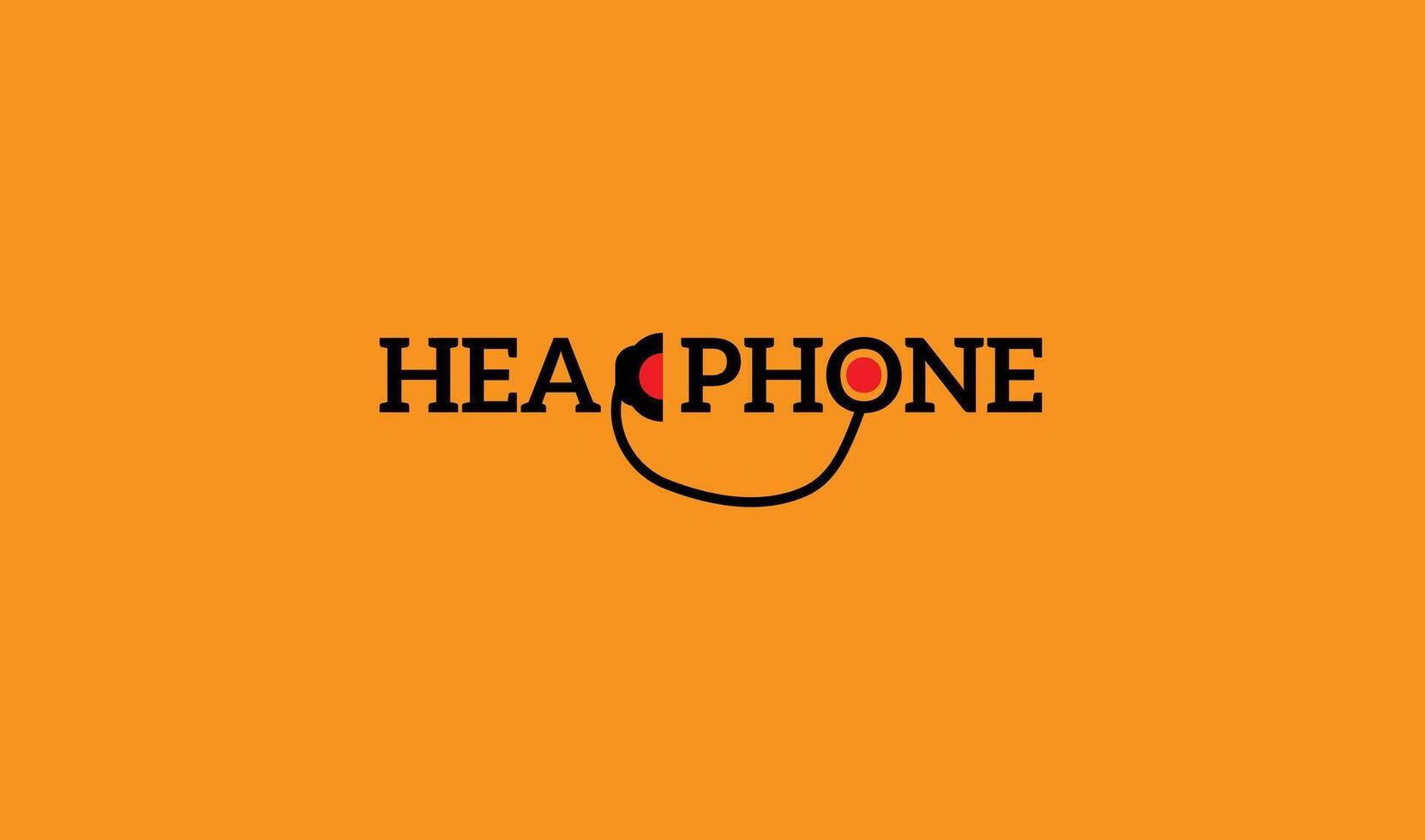 headphone logo design. vector