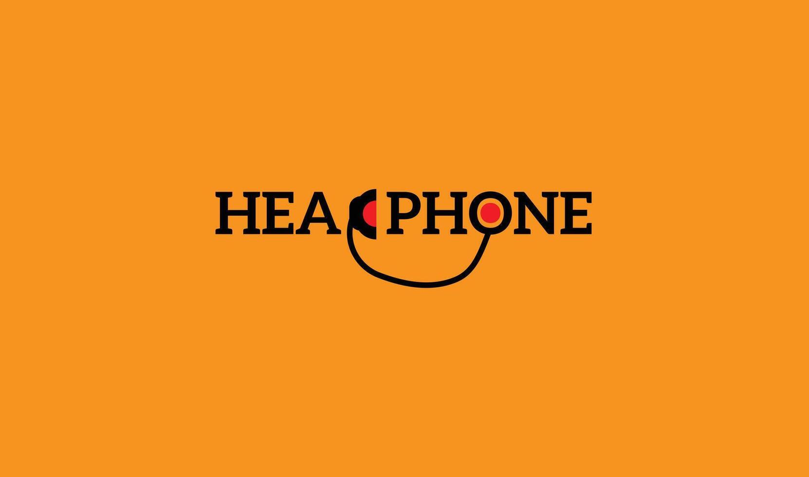 headphone logo design. vector