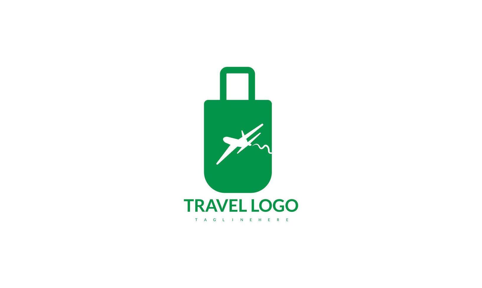 vector de diseño de logotipo de icono de silueta de bolsa de viaje retro vintage
