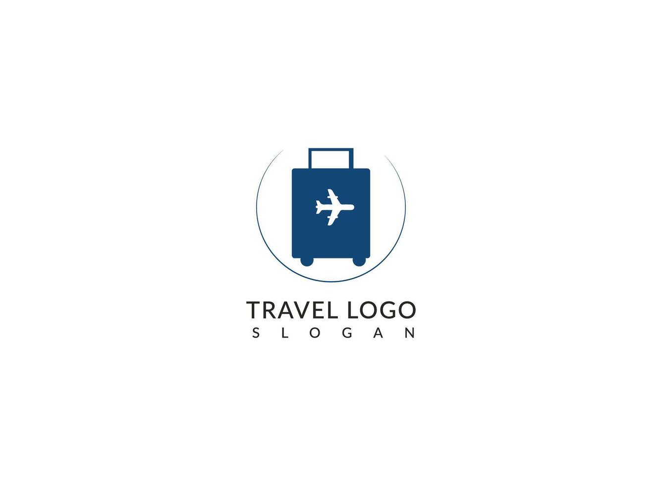 Vintage Retro Travel Bag Silhouette Icon Logo Design Vector