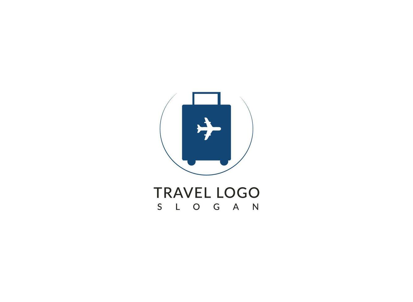 Vintage Retro Travel Bag Silhouette Icon Logo Design Vector