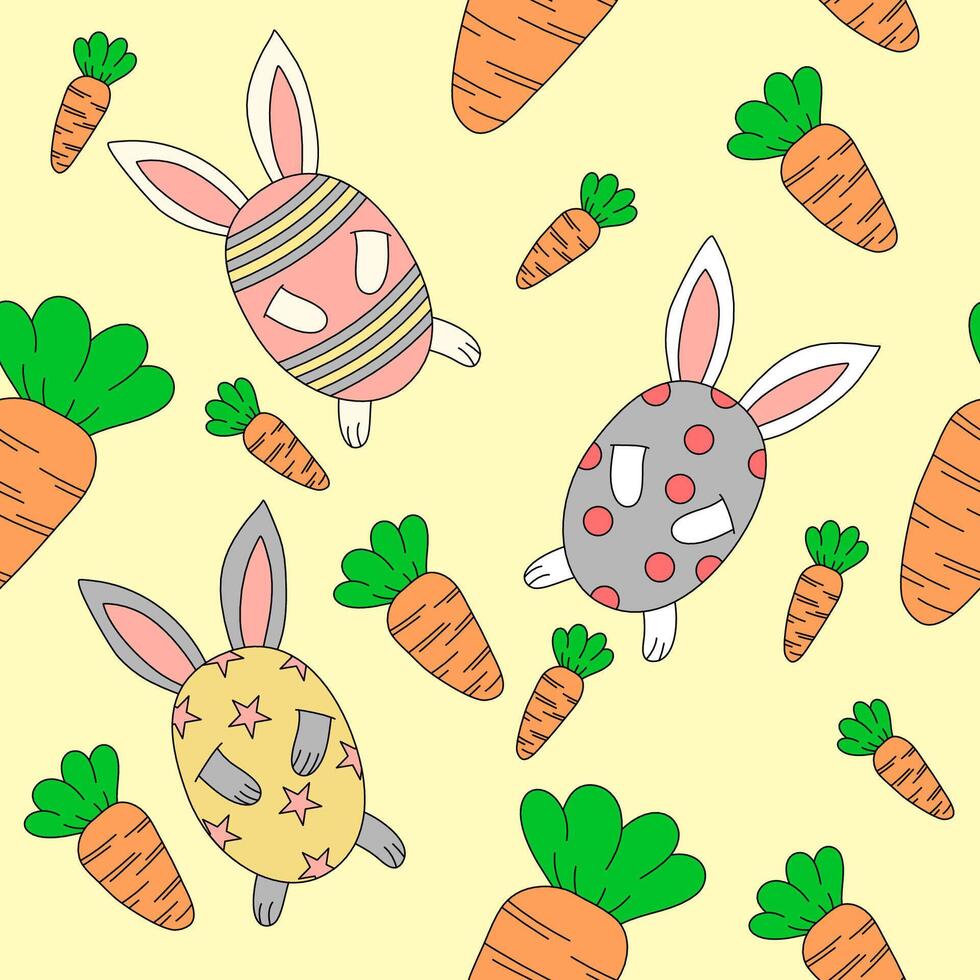 seamless pattern with Easter egg day theme vector