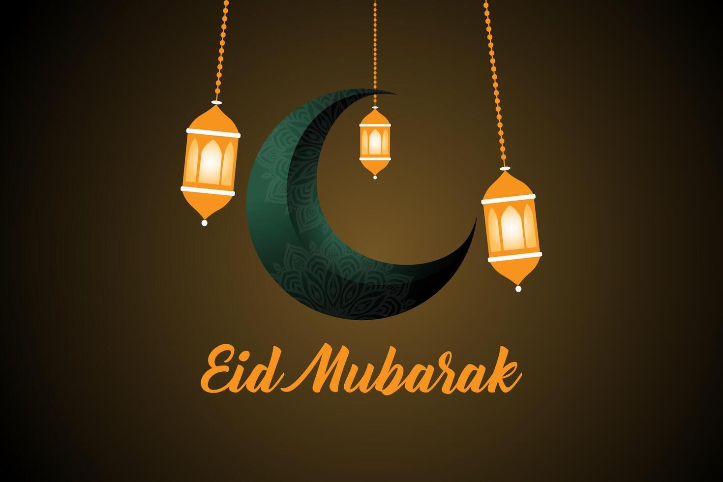 Eid al fitre 2024 Eid mubarak Card vector