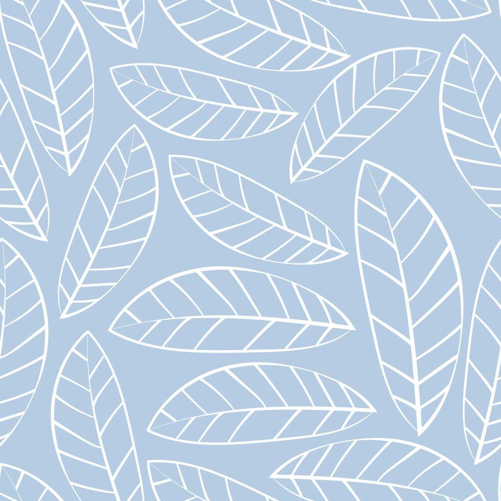 Hand drawn leaf texture seamless pattern, floral pattern background vector