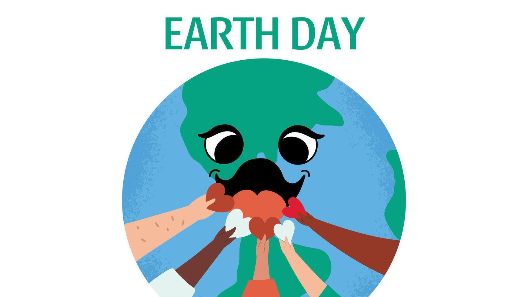 internacional madre tierra día gráfico dibujos animados bandera. ambiental y sustentabilidad antecedentes. amor planeta concepto vector