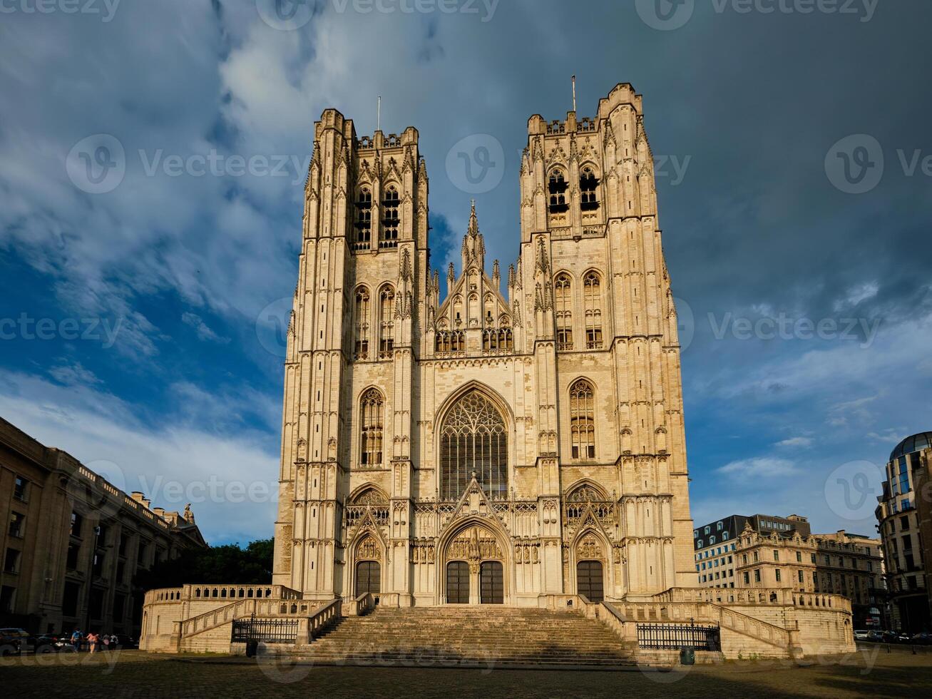 Cathedral of St. Michael and St. Gudula in Brussels, Belgium photo