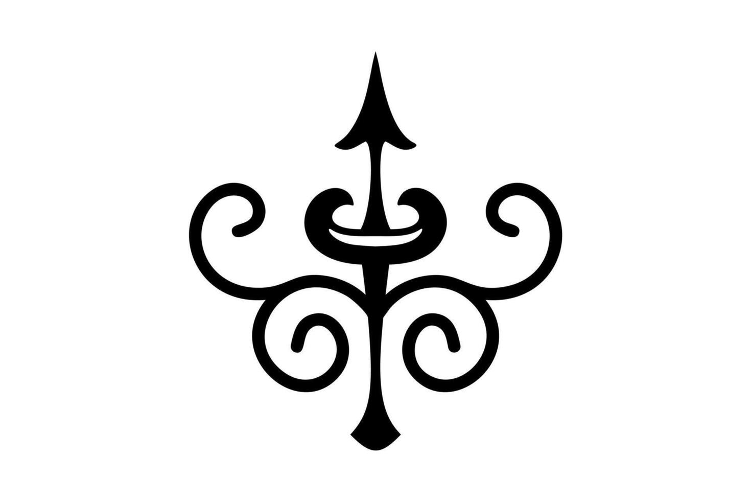 Vector elegant arabesque nouveau style divider white background