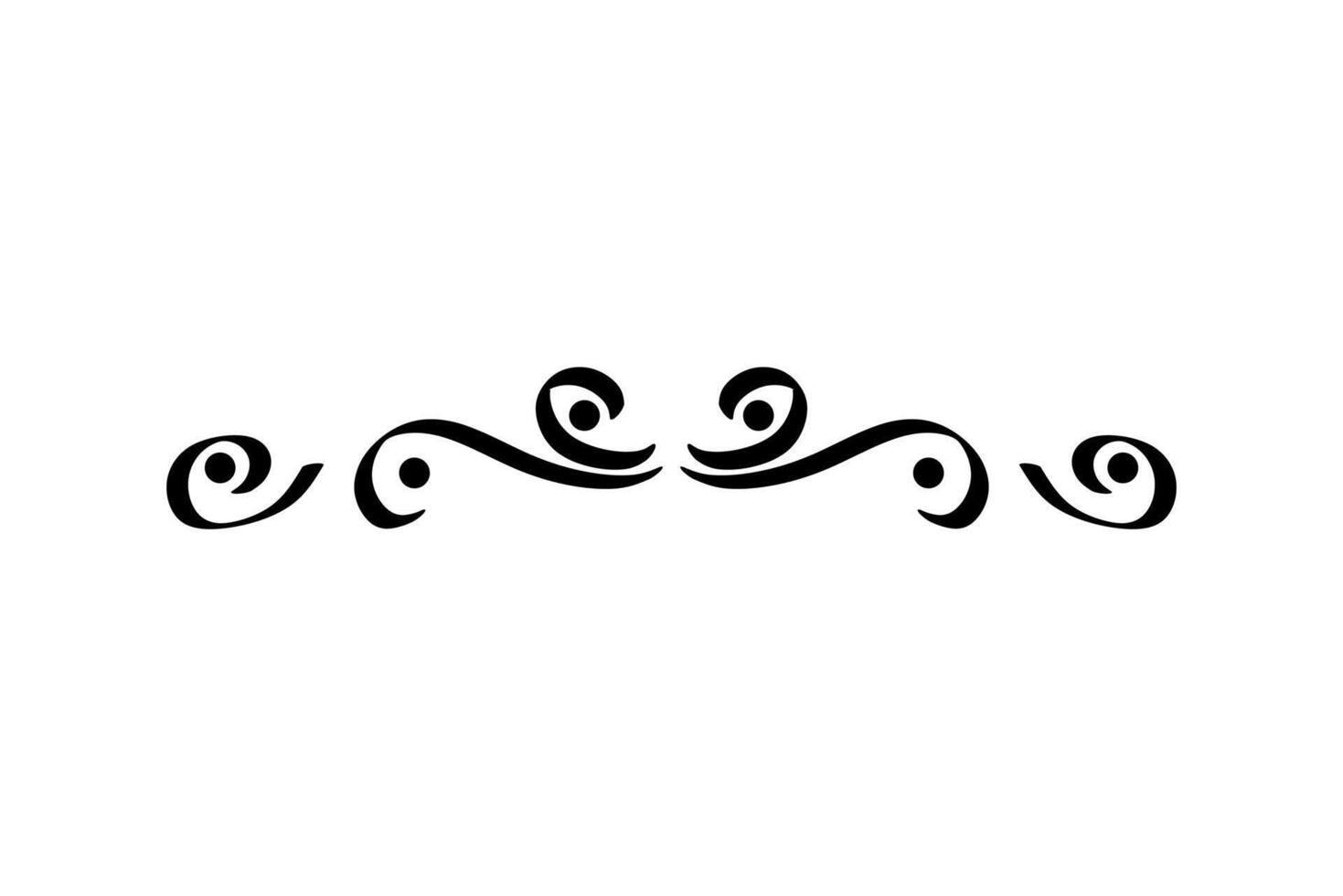 Vector Divider Style Noveau Ornament Isolated Decorative on White Background