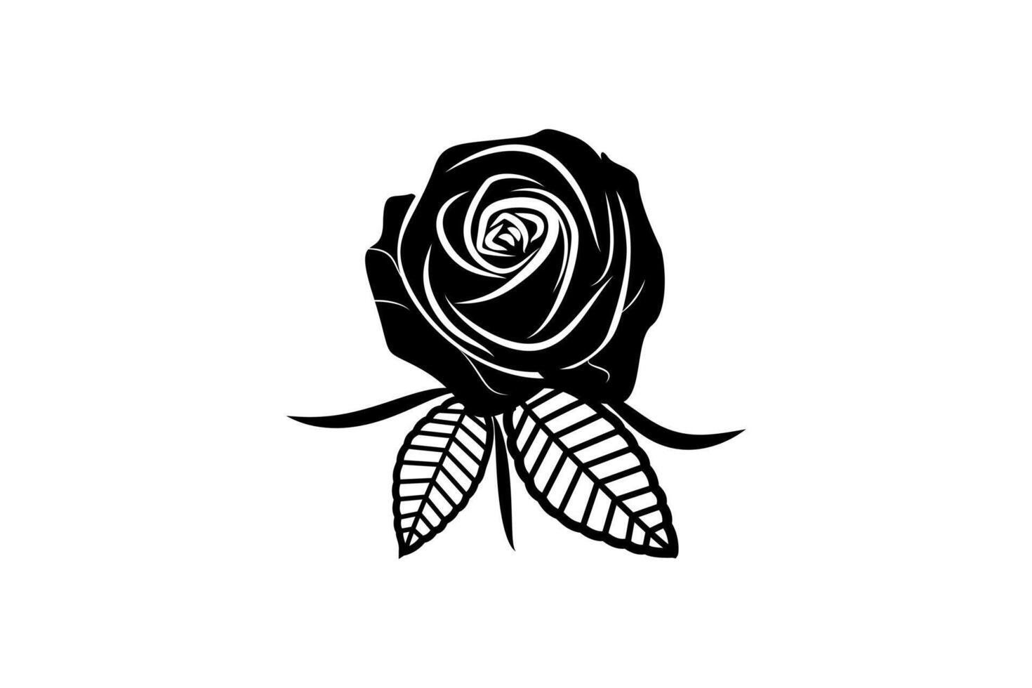 Rose Flower Vector Clip Art White Background