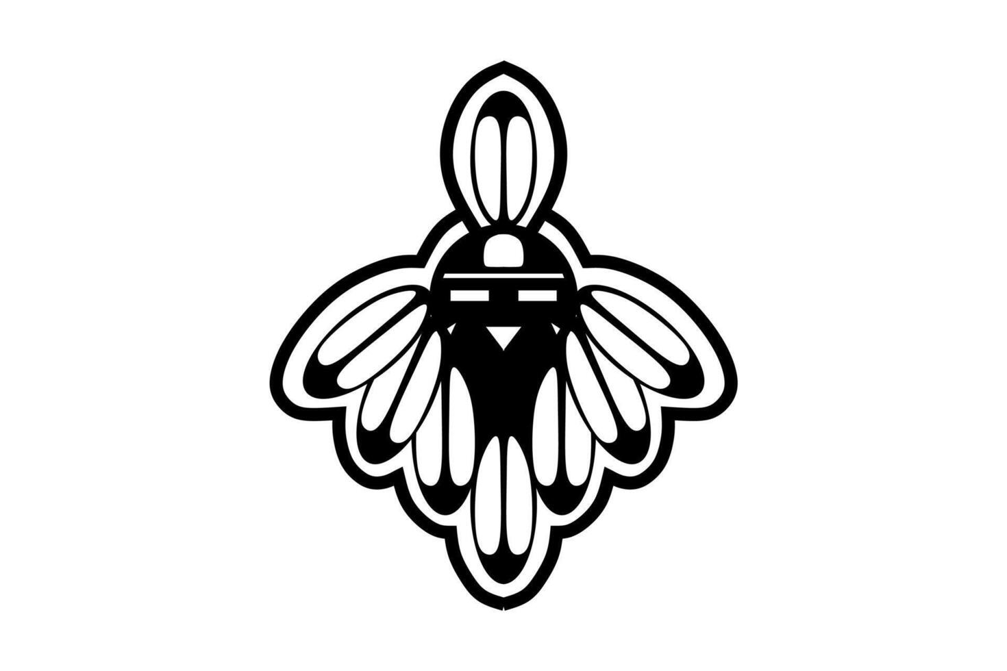 Vector North American Indian Face Icon on White Background