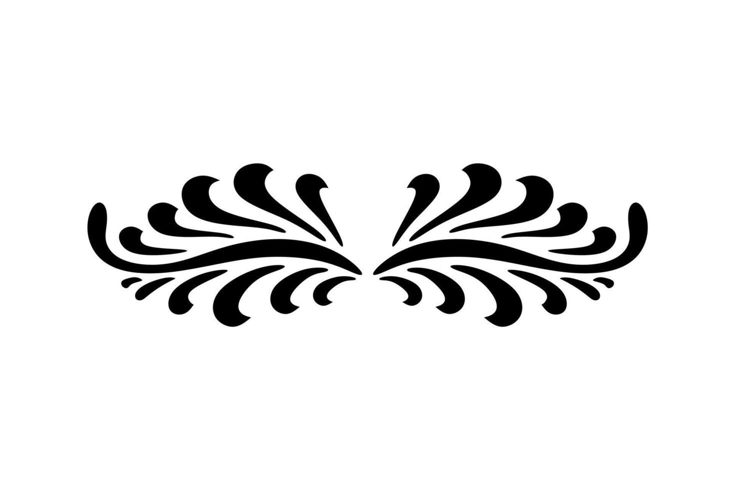 Vector elegant arabesque nouveau style divider on white background