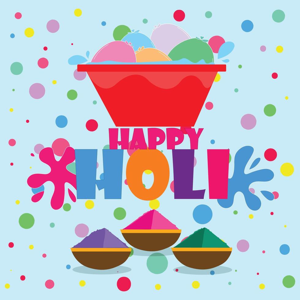Holi Festival Poster vector