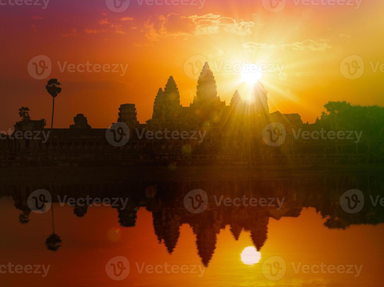 Angkor Wat on sunset photo