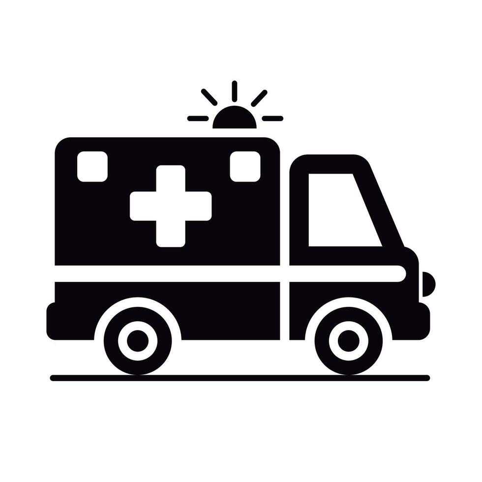 ambulancia coche silueta gratis vector diseño