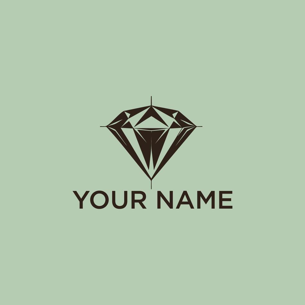 ai generado diamante logo icono vector geométrico diamante Arte joyería tienda signo.