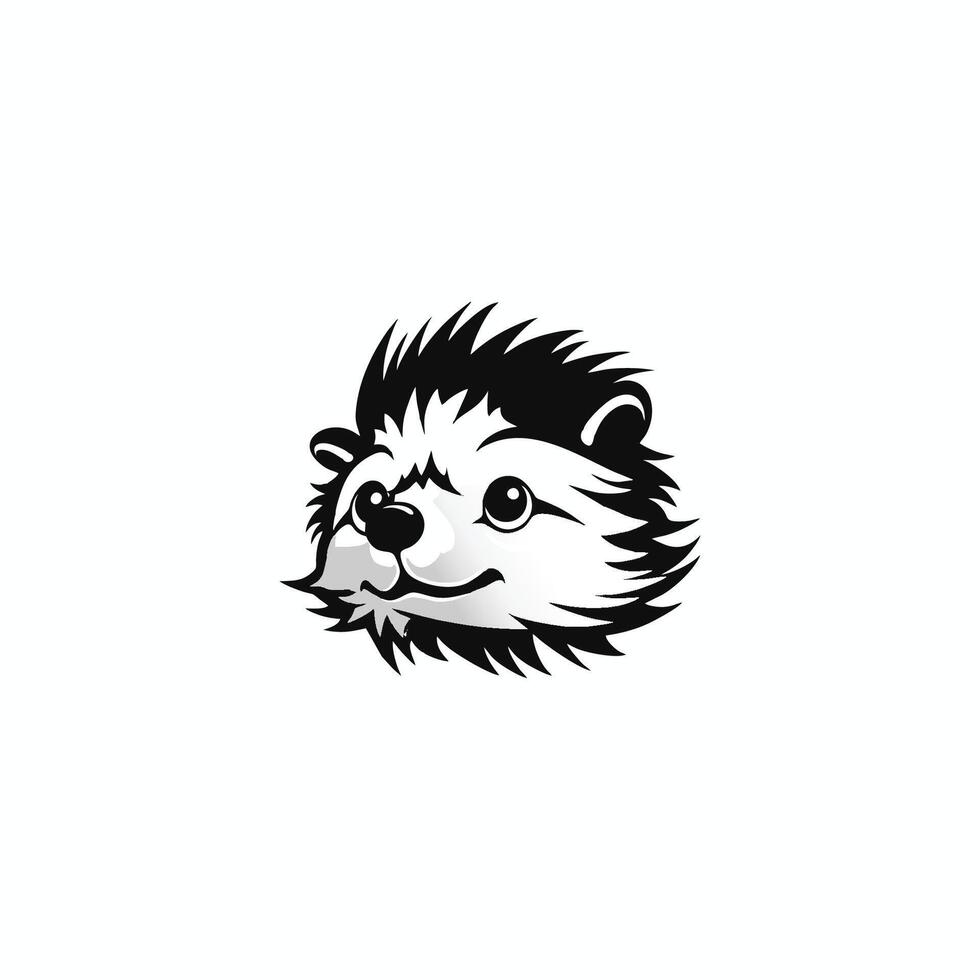 AI generated Vector hedgehog or forest animal logo design.