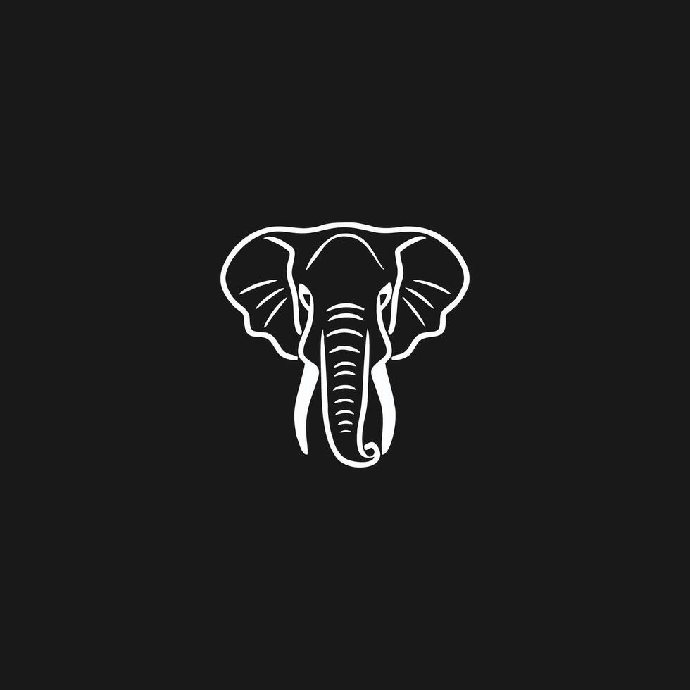 AI generated elephant logo style design Vector illustration of an elephant head