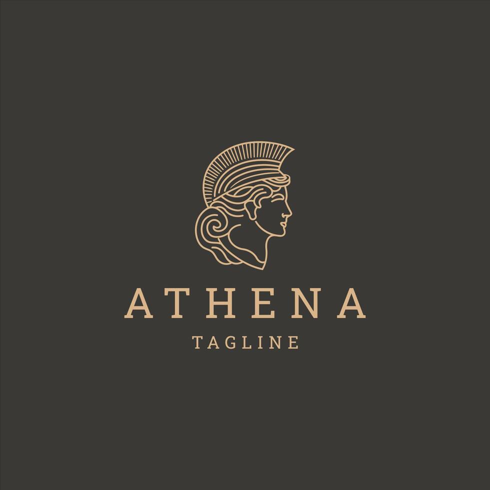 AI generated Athena the goddess vector logo design