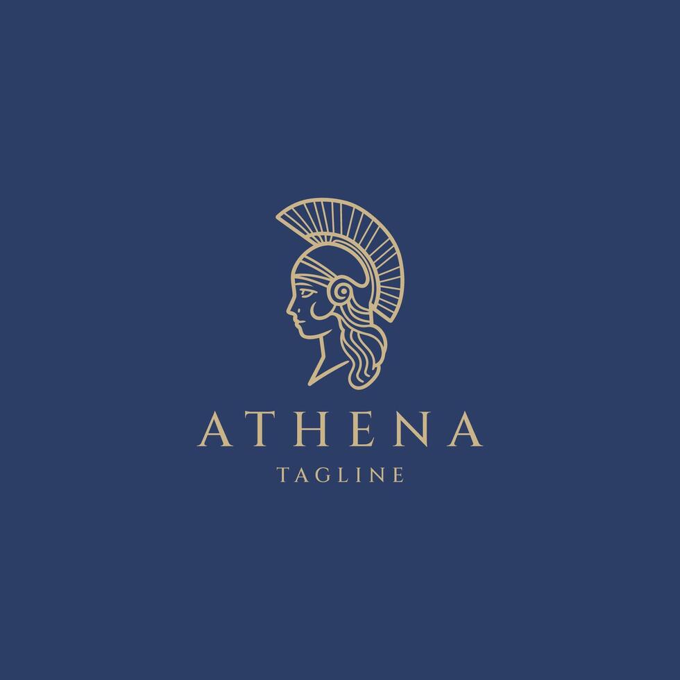 AI generated Athena the goddess vector logo design