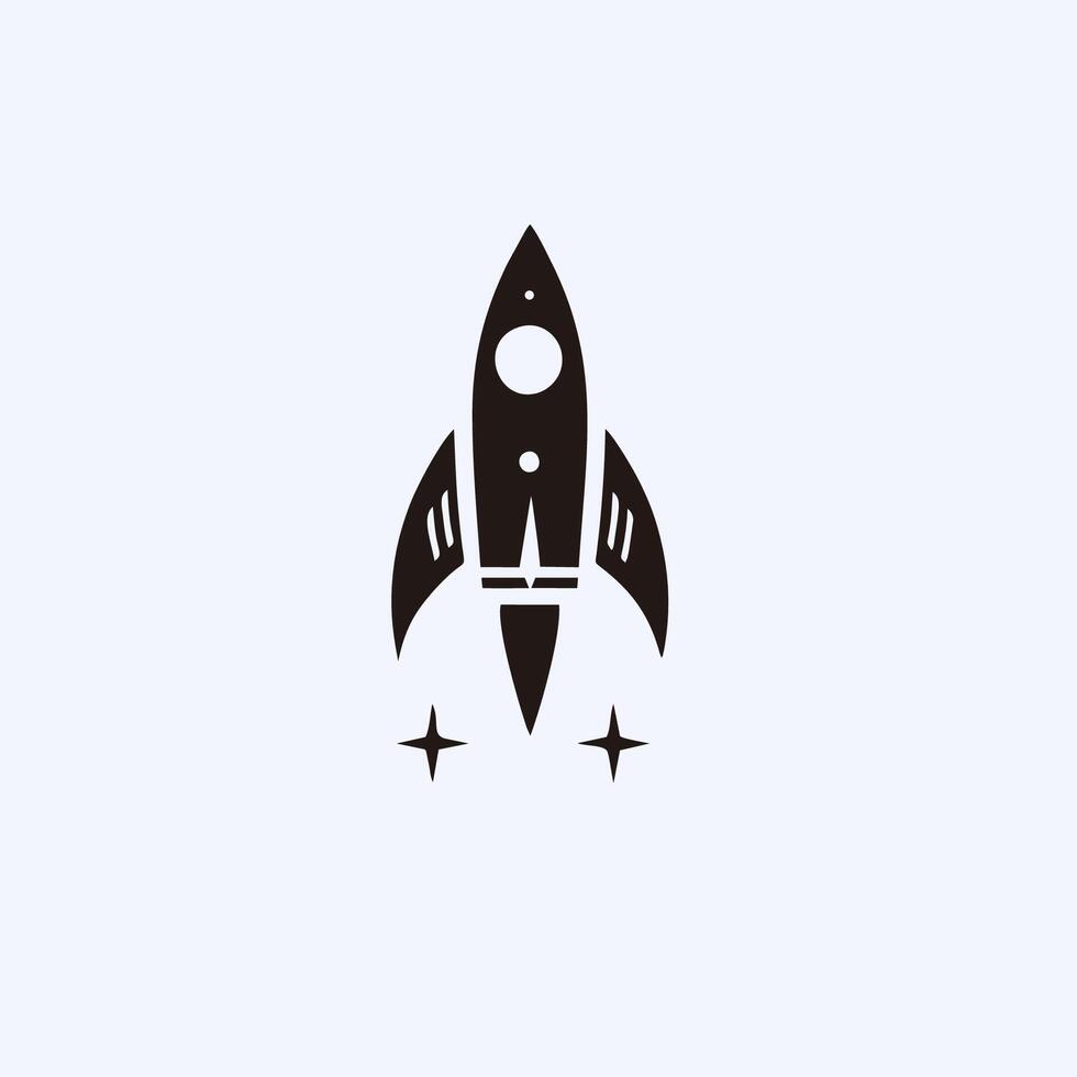 AI generated vector template Rocket launch logo concept design