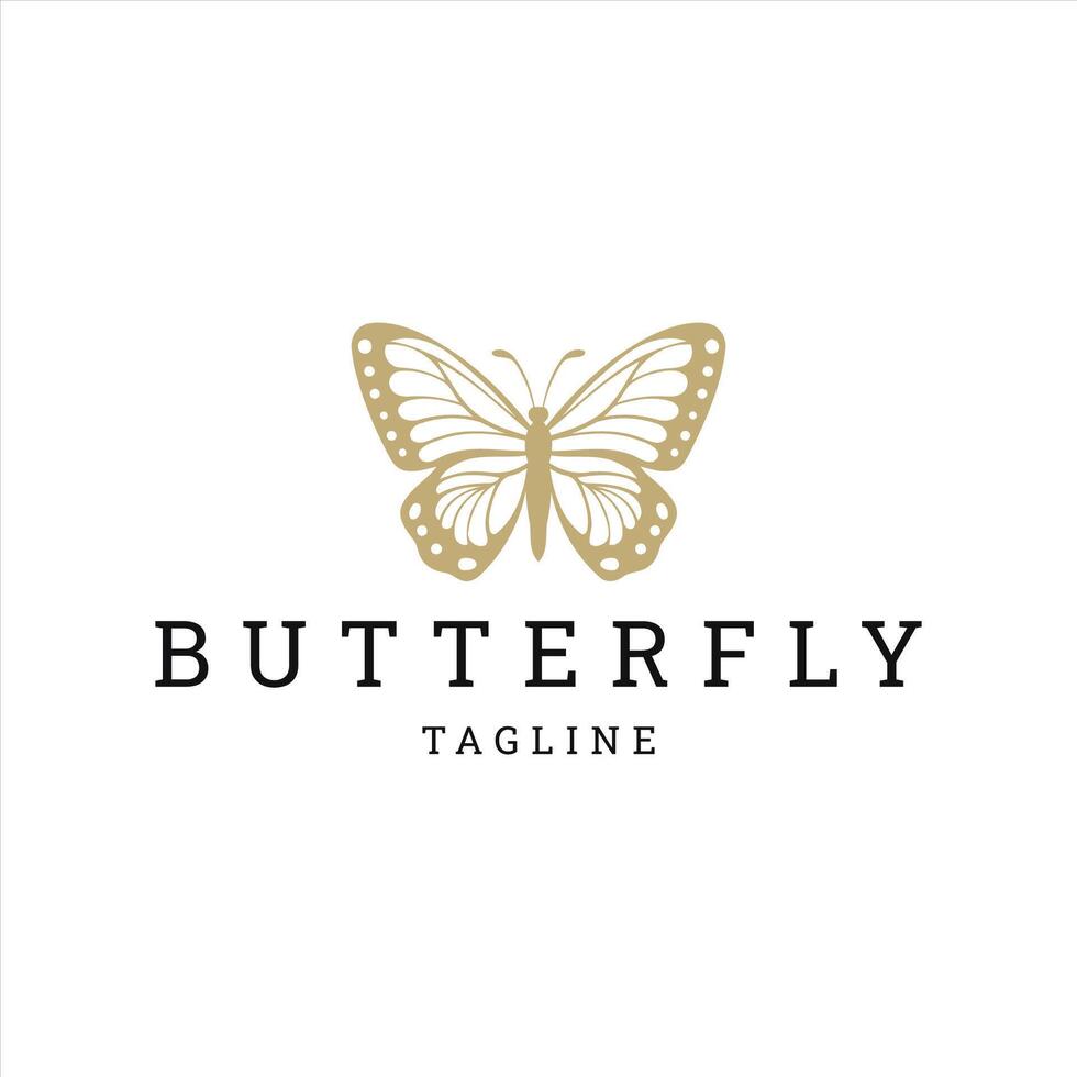 AI generated Butterfly logo icon design vector template