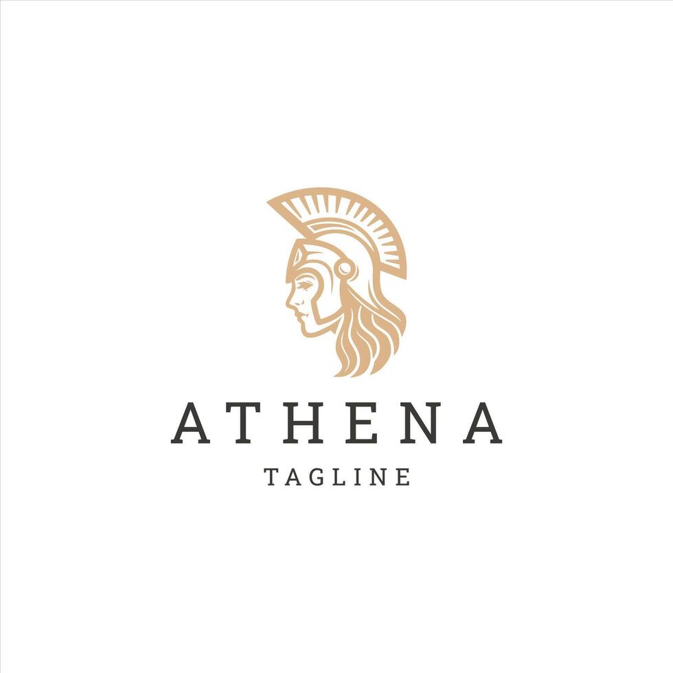 AI generated Athena the goddess vector logo design