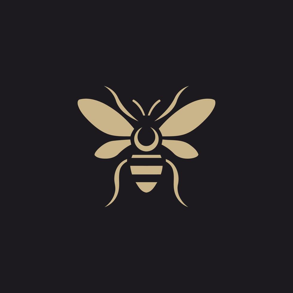 AI generated Honey bee logo company vector