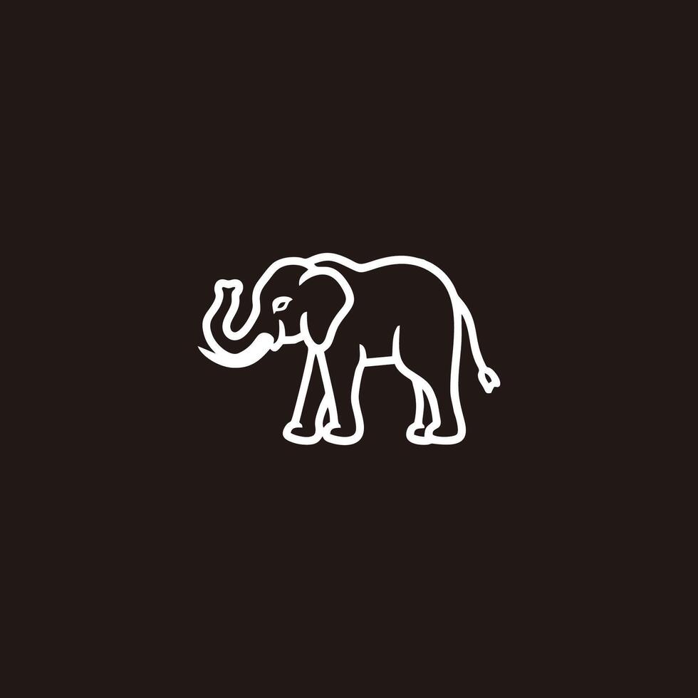 AI generated elephant logo style design Vector illustration of an ...