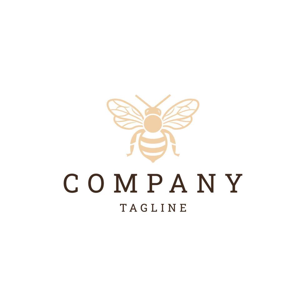 AI generated Honey bee logo company vector