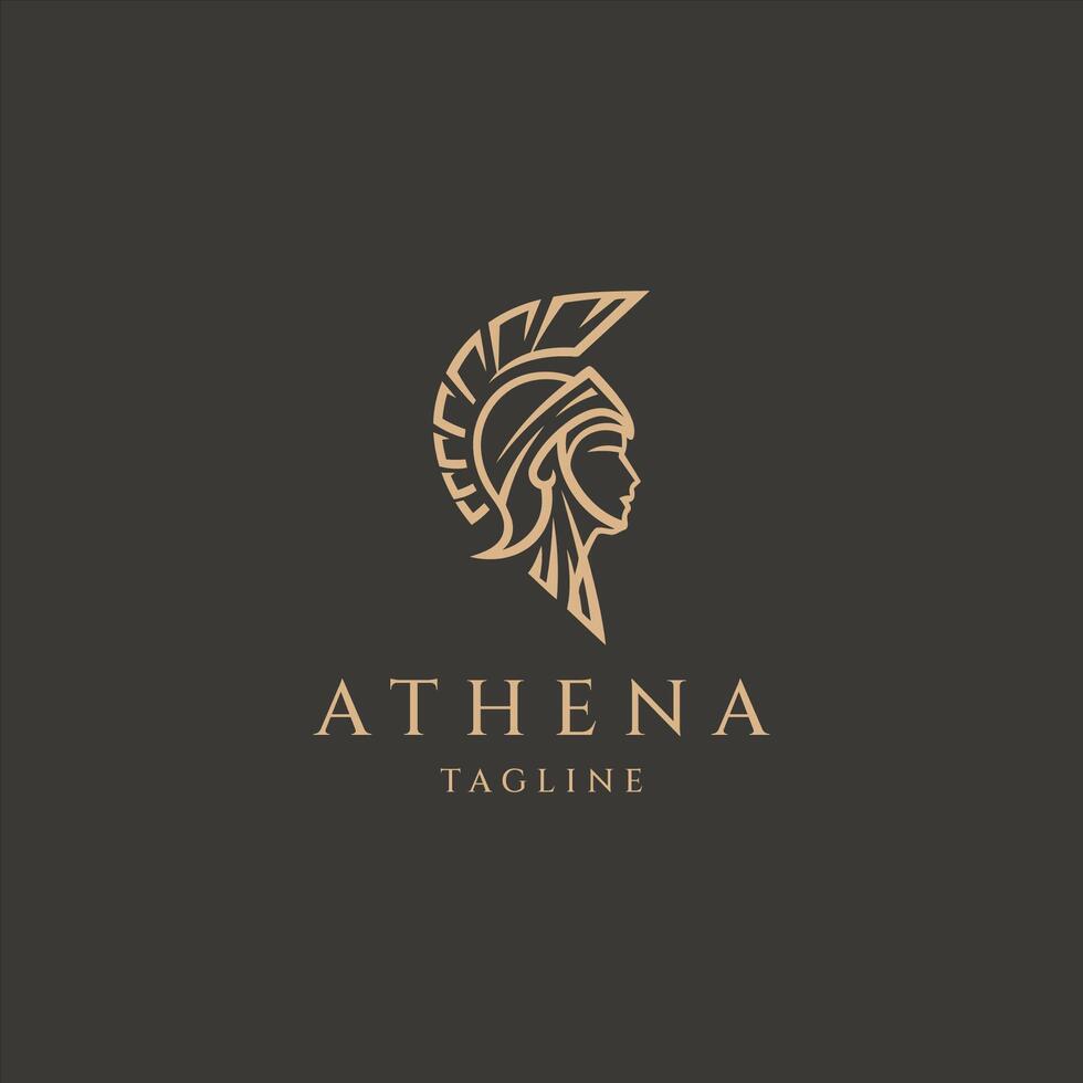 AI generated Athena the goddess vector logo design