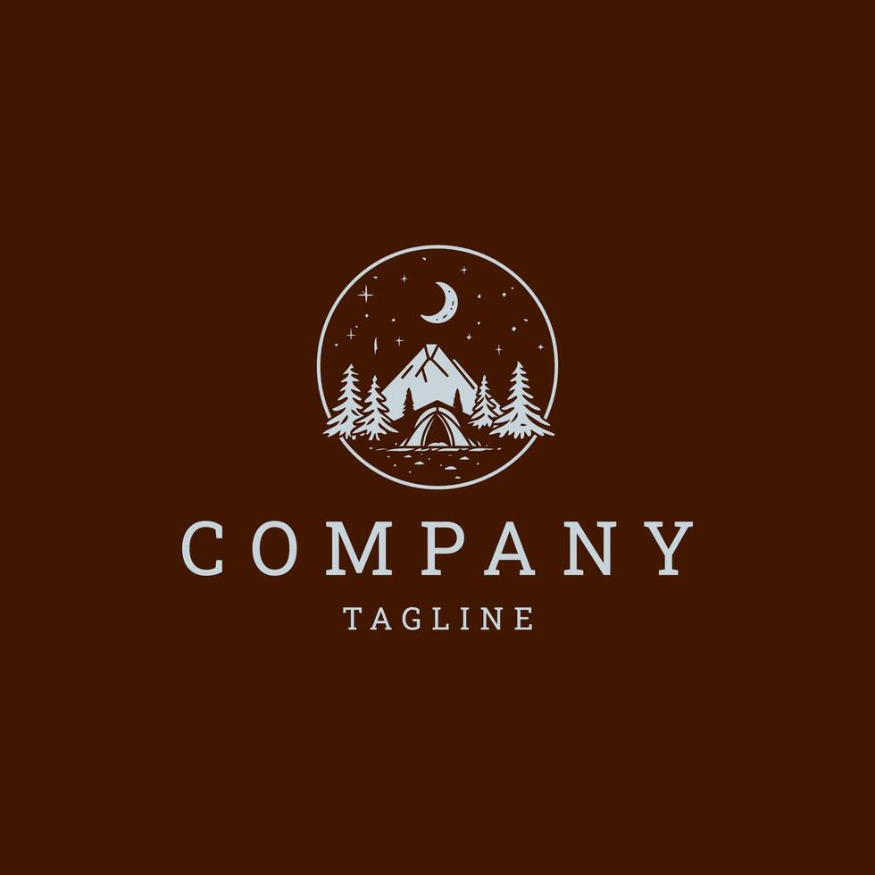 AI generated Camping logo vector design template