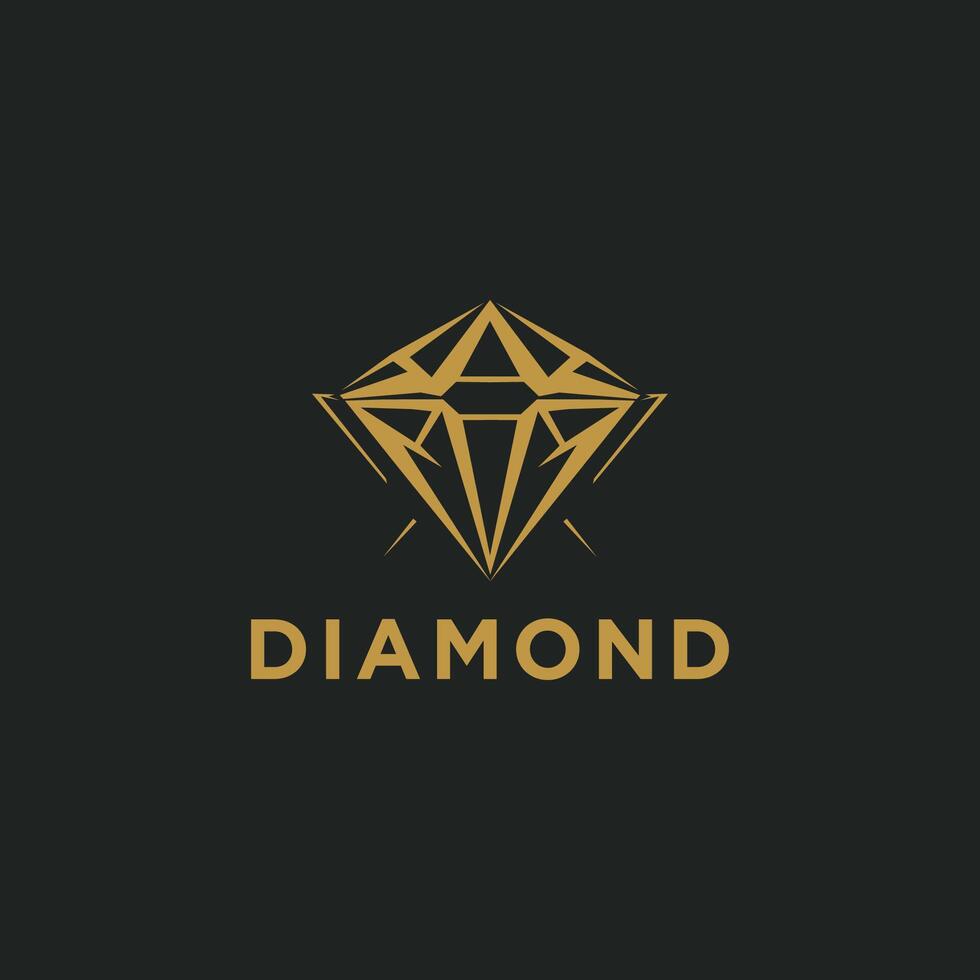 AI generated Diamond logo design stylish diamond success company icon vector