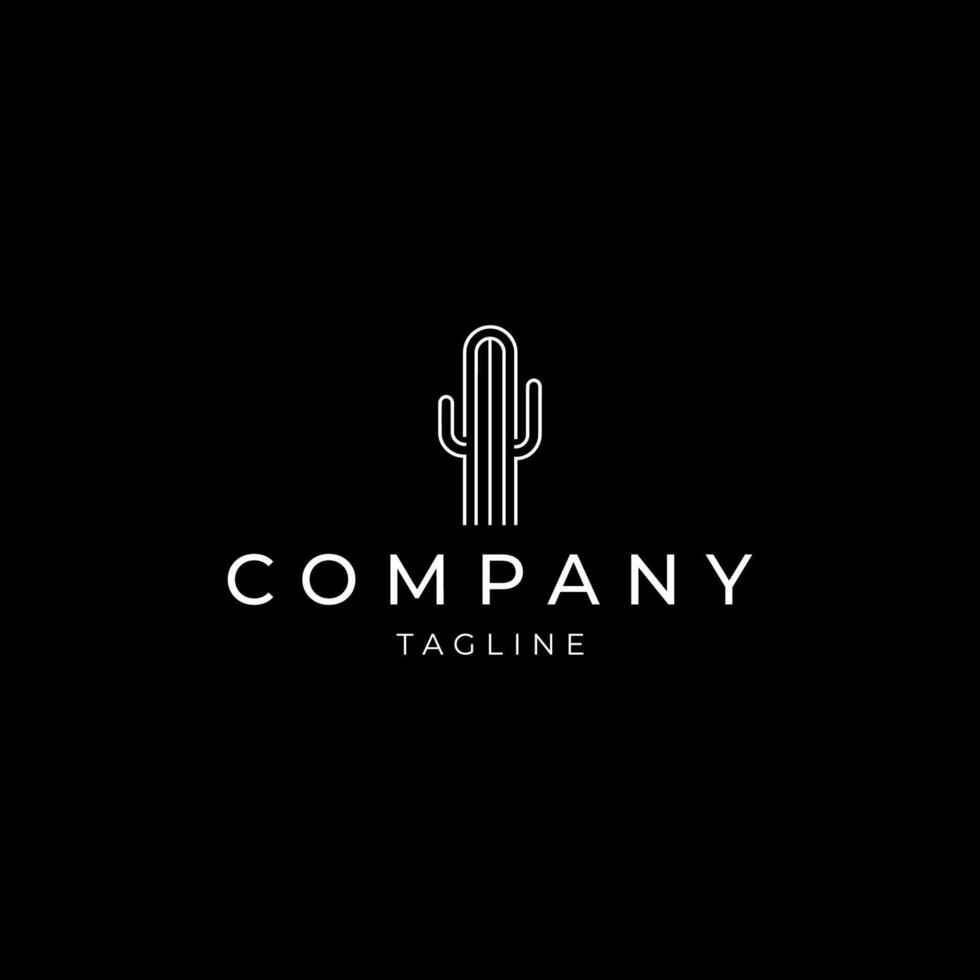 AI generated Cactus logo vector icon design template