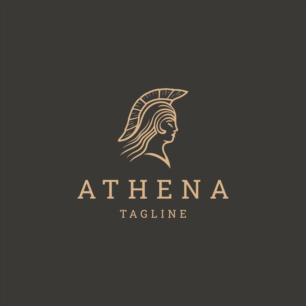 AI generated Athena the goddess vector logo design